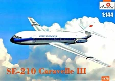 Amodel 1478 SE-210 Caravelle III Air France Airplane model, 1/144 scale plastic