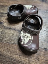 Retro Brown Crocs 4 c 5 Unisex Logo