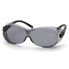 Pyramex S7520SJ OTS Safety Glasses Black Frame  Gray Lens, Extra-Large