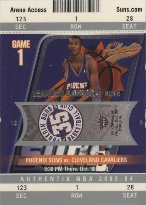 2003-04 Fleer Authentix - Leandro Barbosa #123 - 1 of 2