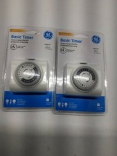 2 New GE Indoor plug-in Basic Timer 24-Hour Programmable 15119 F2