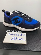 Chanel 21S G38482 blue black sneakers runners trainers 36.5-39 EUR sizes