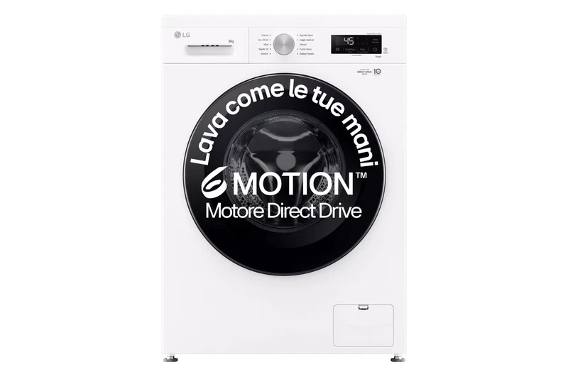 Lavatrice Smart WiFi LG 8 Kg Classe A 1400 Giri Vapore Inverter TOP RIMOVIBILE