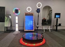 360SPB 360 Photo Booth 39.4" LED Glass video Platfom Auto Remote Control Wedding