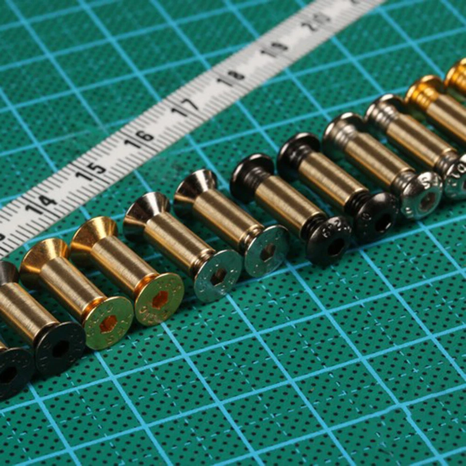 10 piezas Pernos de mango de cuchillo de latón de acero inoxidable Sujetadores Remaches Tornillos Hágalo usted mismo Foto 2 de 4