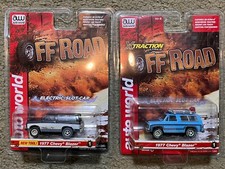2 New AW Xtraction HO Slot Car Lot Sealed Mip 1977 Chevy Blazer Blue  B W Set 