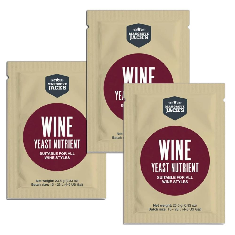 3x Mangrove Jack's Wine Nutrient 23.5g DAP 23L Diammonium Phosphate