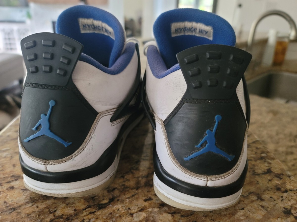 Size 11.5 - Jordan 4 Retro Motorsports 2017 White Black Blue