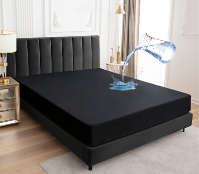 Mattress Protector Waterproof Mattress Cover 18'' Deep Pocket Fitted Sheet Style