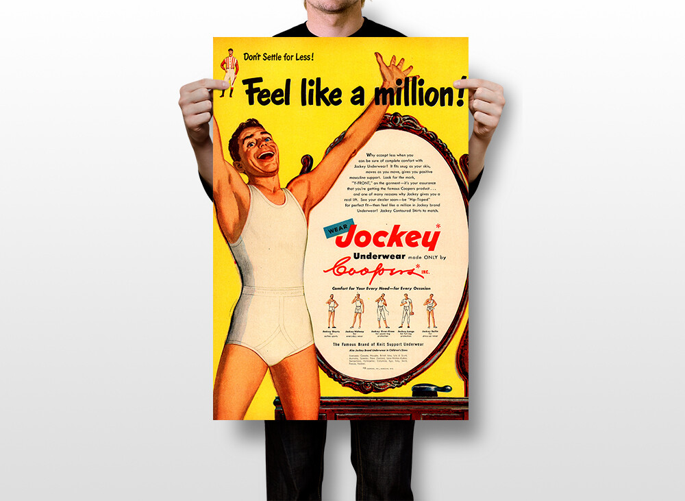 Dexa Jockey Underwear Mens Fashion Vintage Wall Art Home Decor