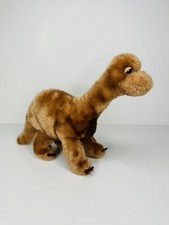 Vintage 1980 Dakin Brown Brontosaurus Plush Toy Stuffed Animal Dinosaur