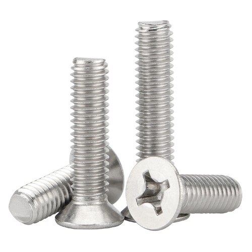 Tornillos de máquina Phillips cabeza plana avellanada A2 acero inoxidable M1 a M10 - Imagen 6 de 10