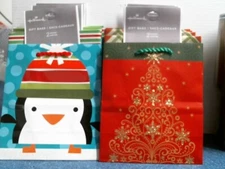 Hallmark Gift Bags, 8 (2 Packs)  6-1/2" H x 5-1/2" W, 4 Different Designs, FS 