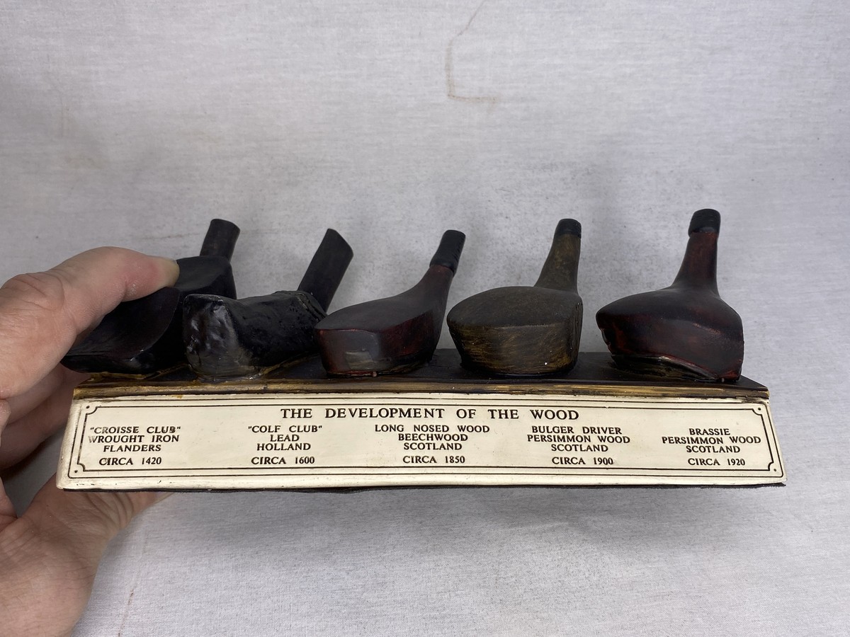 History of Golf Wood, Display Plaque, Signed, Numbered, Limited