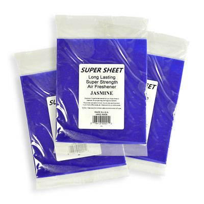 Jenray Super Sheet Large (8''x7'') Under Seat Car Air Freshener, 3-Pack (Jasmine)