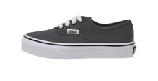 VANS Authentic Pewter Black Canvas Shoes Children Little Girls Boys Sneakers
