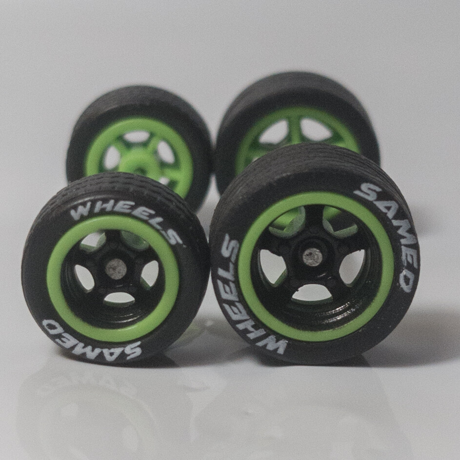 Set Di Ruote Cromate Per Auto Hot Wheels - Gasser E Muscle Car