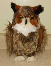 Douglas Cuddle Toy Great Horned Owl  Einstein  Plush 11  Stuffed Animal 3838