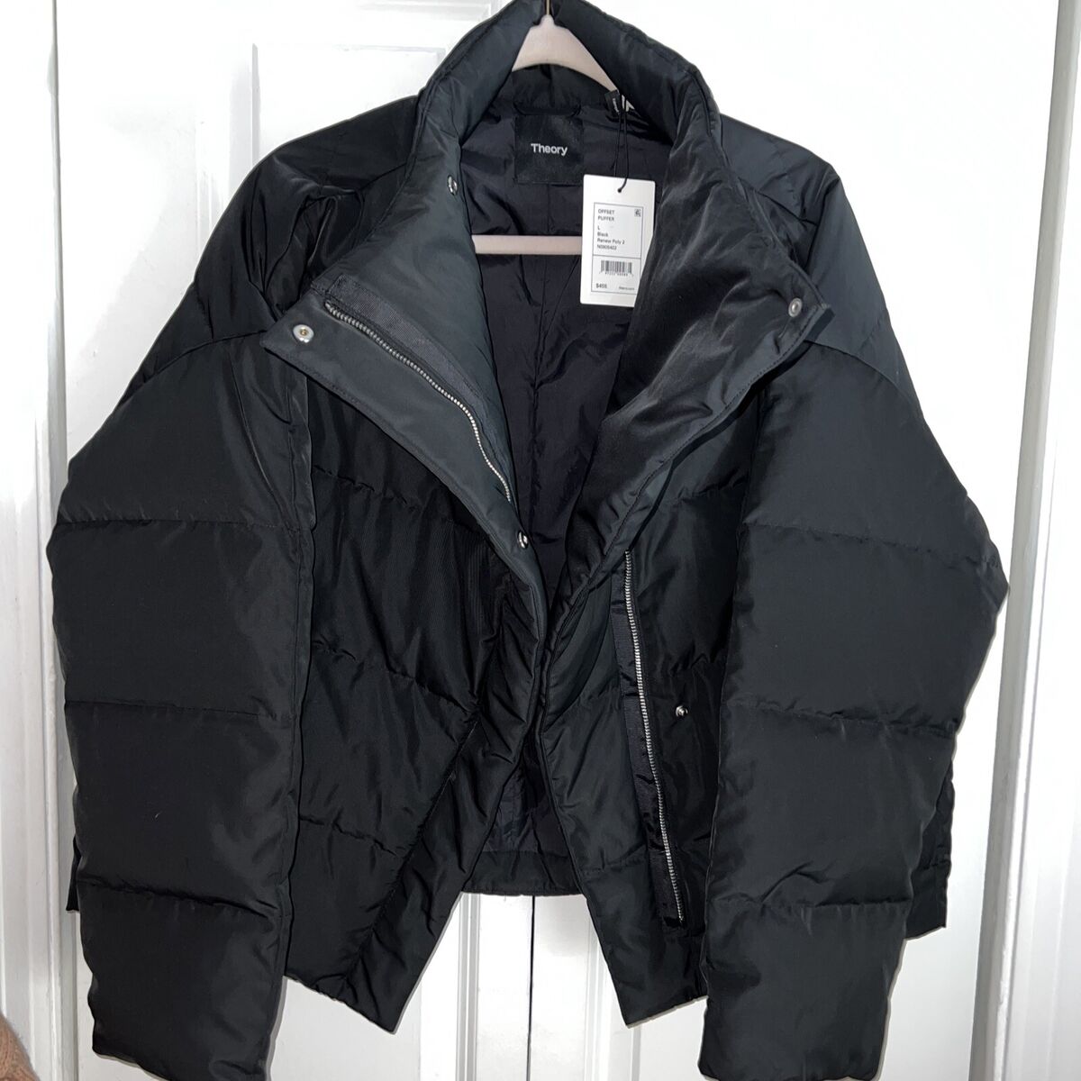 $455 THEORY *OFFSET PUFFER*Down Jacket 90% Down Coat Jacket $455 THEORY *OFFSET PUFFER*Down Jacket 90% Down Coat Jacket