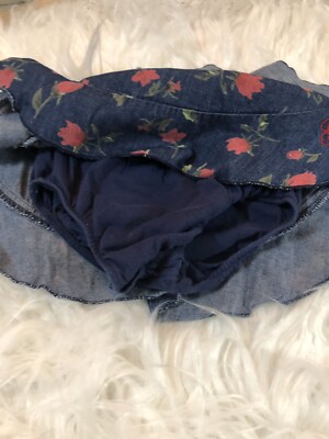 Jupe Mini Guess Jeans Avec Motif Fleurs Pour Bébé Fille - Taille 18 Mois - Coton Bleu - Occasion Très Bon état