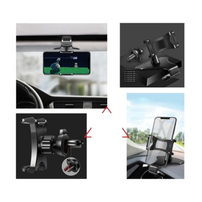 pour Cubot Note 8 (2022) Support de voiture 3 en 1 avec pince et clip