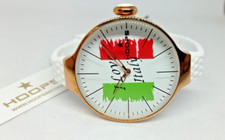 OROLOGIO DONNA HOOPS LOVE ITALY MOD.GLAM IN ORO ROSA,35mm,CINTURINO GOMMA BIANCO