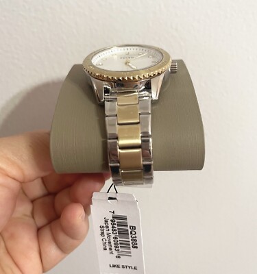 New Authentic Fossil Dayle Two-Tone Crystals Women's Watch BQ3888