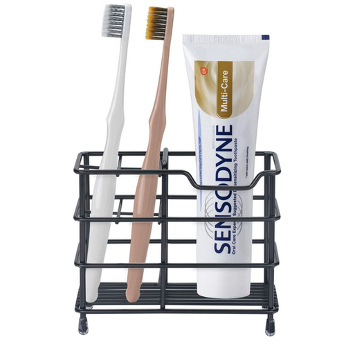 Stainless Steel Toothpaste and Toothbrush Holder Stand Bathroom Organizer - Picture 2 of 15