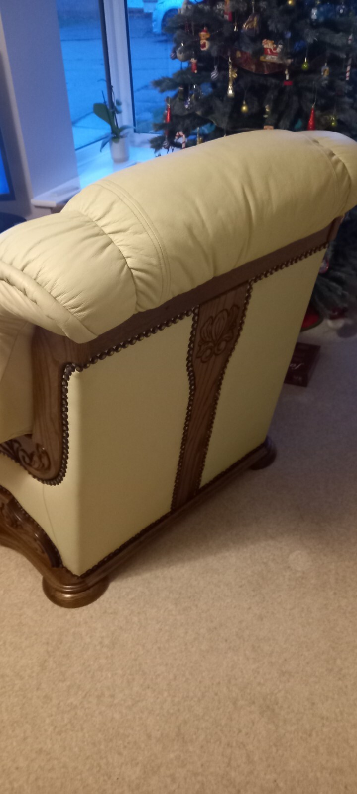 leather 3 piece suite used furniture eBay