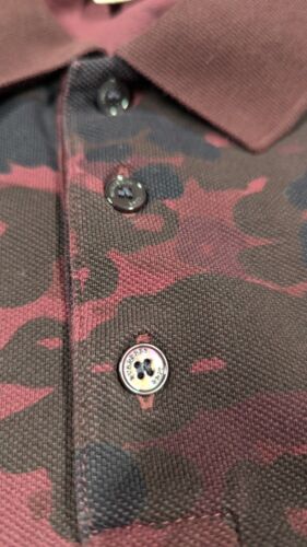 Camisa BURBERRY BRIT Hombres Mediana Polo Camuflada Logo Cuello Manga Corta Informal Lujo - Imagen 2 de 10