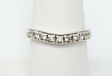 Vintage Cubic Zirconia Sterling Silver Ring - Sz 7.75