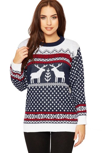 Ladies Mens Jumper Sweater Knitted Merry Christmas Party Top Unisex Xmas Jumper - Picture 15 of 19