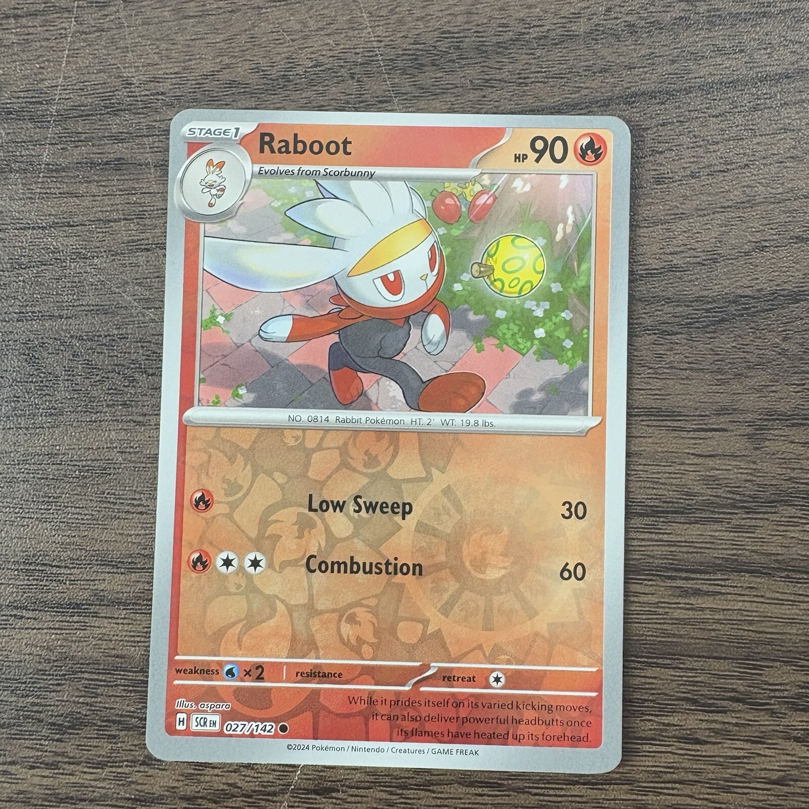 Pokemon Raboot S & V Stellar Crown Reverse Holo Common 027/142 NM
