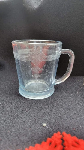 Heavy Fire King Coffee Mug Sapphire Blue Philbe Fire King Oven Glass