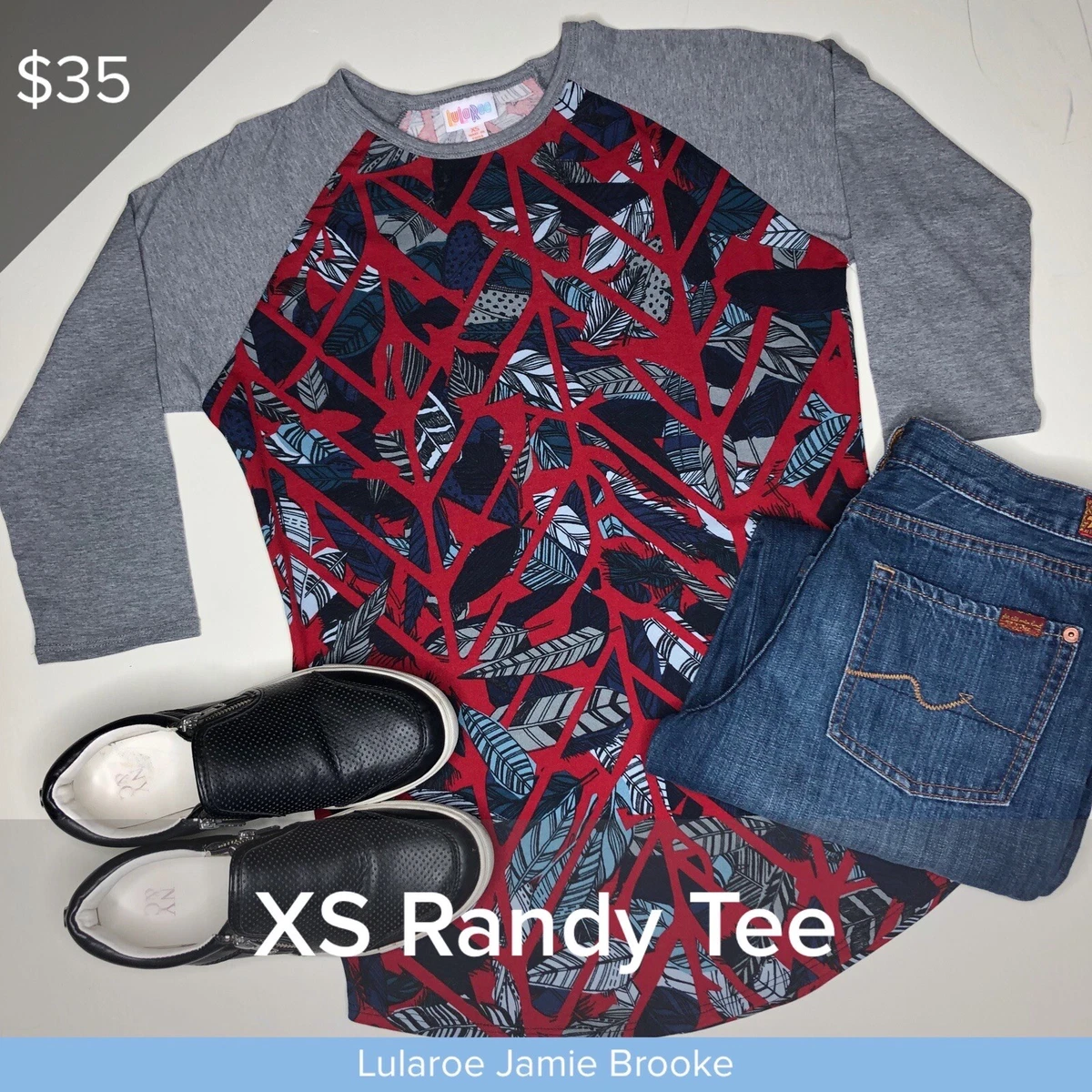 NWT LulaRoe Randy T Baseball Style Shirt XS