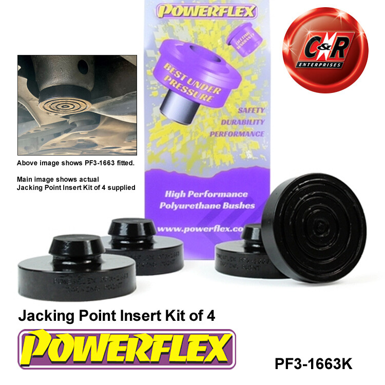 Powerflex Road Jacking Point Insert Kit of 4 for Skoda Superb (09