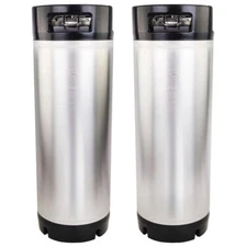 2 x 19 L litre Brand new Ball Lock 304ss Stainless Steel Keg Home Brew   FP