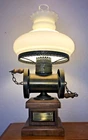 X-LARGE Vintage GWTW Hurricane FENTON-Style Milk Glass Bedroom~Parlor~Table LAMP