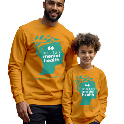 Herren Kinder Silhouette Lets Talk Bewusstsein für psychische Gesundheit Sweatshirt Pullover #MHA