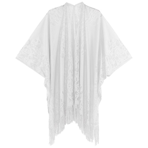 Damen-Cardigan-Kleid mit offenem Achselzucken vorne Urlaubstuch elegant Bolero Herbst Cardigan - Bild 5 von 51