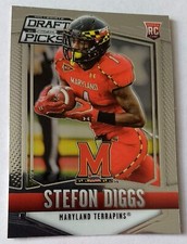 STEFON DIGGS, 2015 PRIZM COLLEGIATE DRAFT PICKS ROOKIE CARD #243, MARYLAND. rookie card picture