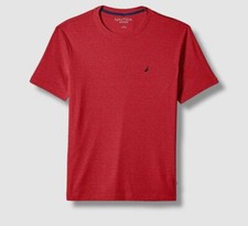  45 Nautica Mens Pajamas Knit Lounge Crew-Neck T-Shirt Red Solid Sleepwear XL