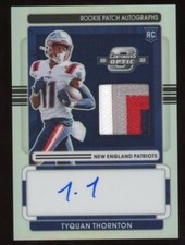 TyQuan Thornton 2022 Contenders Optic Auto Rookie Patch #d 27/75 Patriots