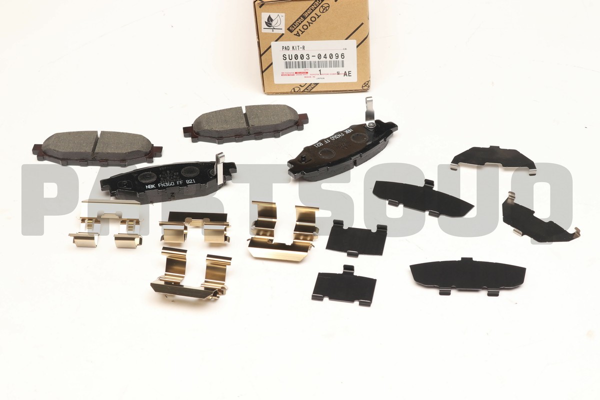 SU00304096 Genuine Toyota PAD KIT, DISC BRAKE, REAR SU003-04096 | eBay