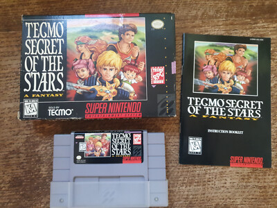SNES SUPER NINTENDO - TECMO SECRET OF THE STARS #RPG USA NTSC CIB