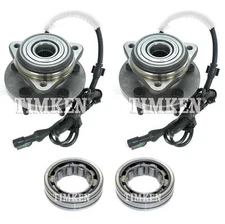 Front and Rear Wheel Bearings & Hubs Kit Timken For Mazda B4000 4WD 4-Wheel ABS