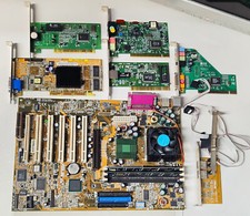 ASUS CUSL2-C + Pentium III 433 MHz + GPU AGP-V7100 + LAN, SOUND, MODEM cards