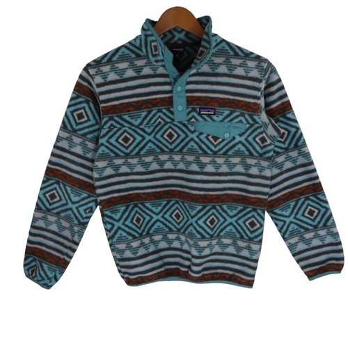 Patagonia Synchilla Snap T Fleece Pullover Gray Womens Medium | eBay