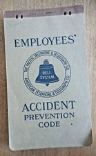 Bell System Employees' Accident Prevention Code Book 1930 Telephone & Telegraph