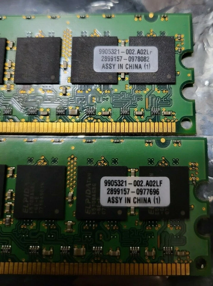Kingston KVR KVR667D2E5/1G 1.8V BSME1860764 DDR2 Non ECC - Image 2 of 4